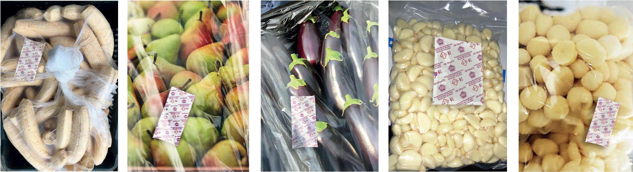 saszetki pochłaniające etylen i dwutlenek węgla