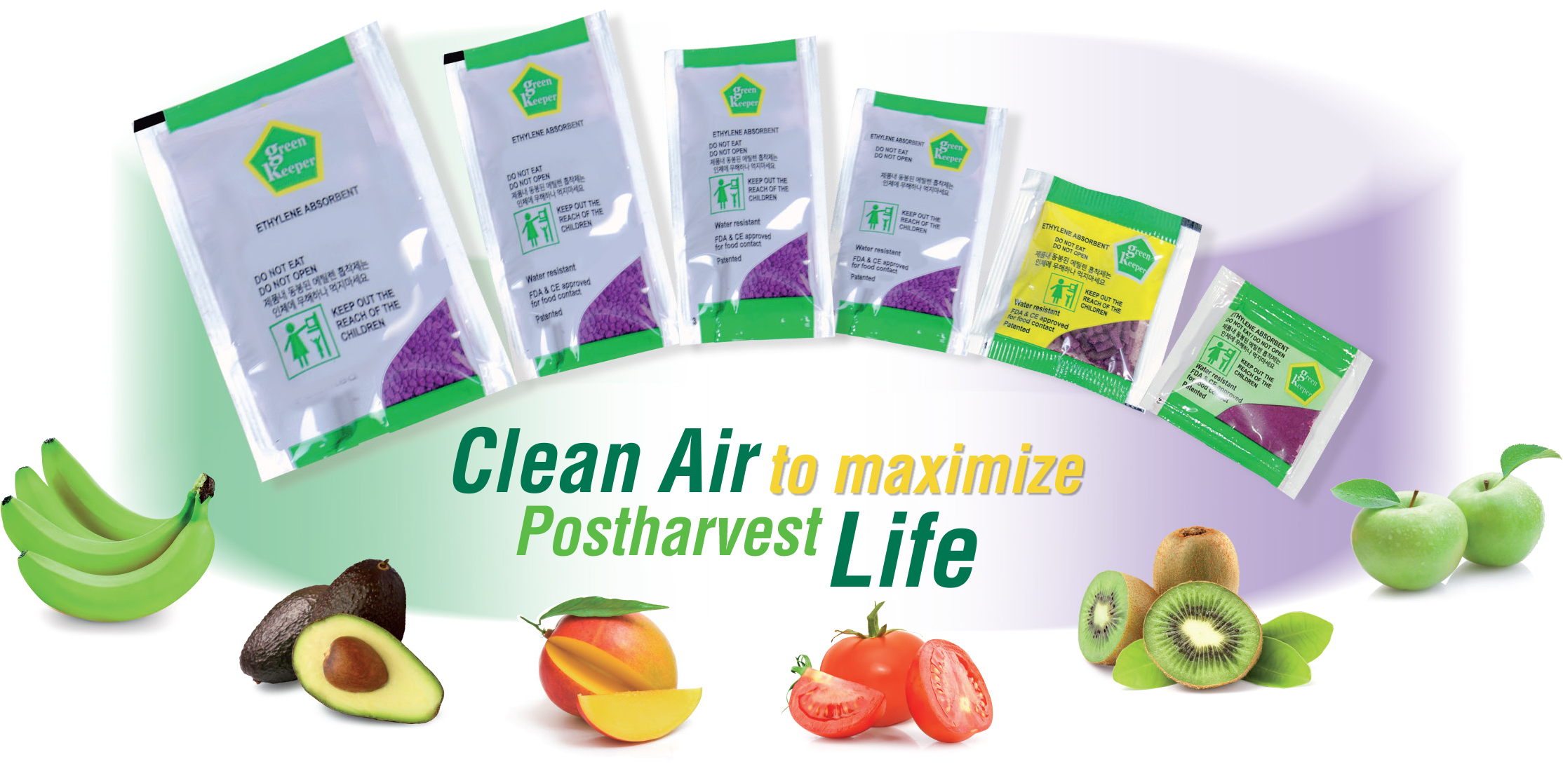 saszetki pochłaniające etylen do bushli